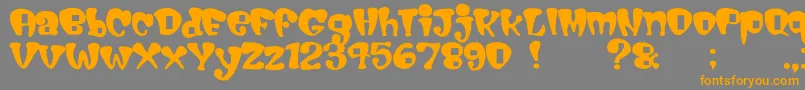 Cigarstore Font – Orange Fonts on Gray Background