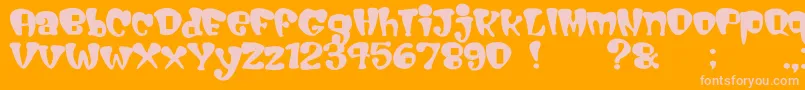 Cigarstore Font – Pink Fonts on Orange Background