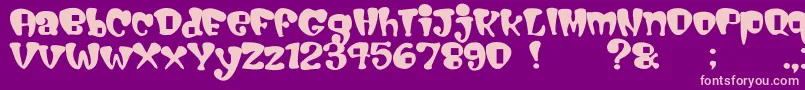 Cigarstore Font – Pink Fonts on Purple Background
