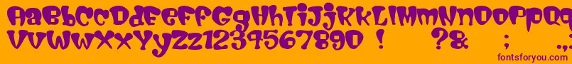 Cigarstore Font – Purple Fonts on Orange Background