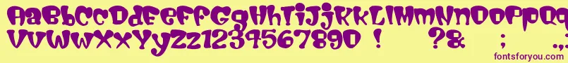 Cigarstore Font – Purple Fonts on Yellow Background