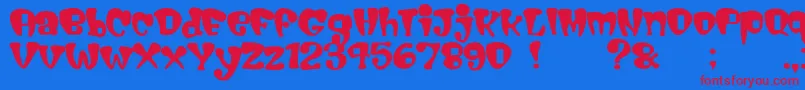Cigarstore Font – Red Fonts on Blue Background