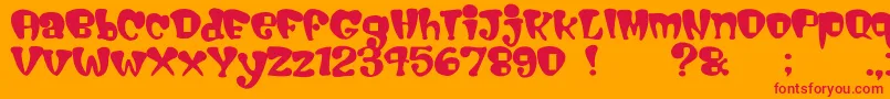 Cigarstore Font – Red Fonts on Orange Background