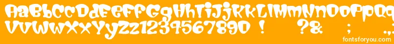 Cigarstore Font – White Fonts on Orange Background