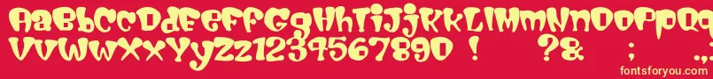 Cigarstore Font – Yellow Fonts on Red Background