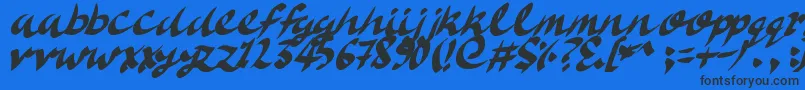 DeliciousDoom Font – Black Fonts on Blue Background