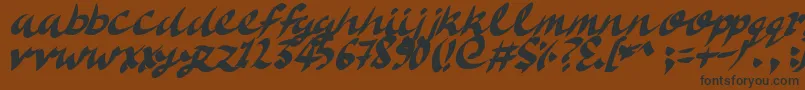 Шрифт DeliciousDoom – чёрные шрифты на коричневом фоне
