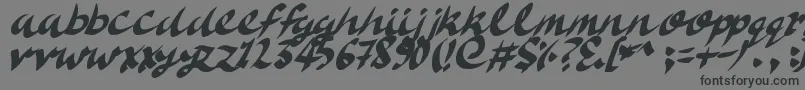 DeliciousDoom Font – Black Fonts on Gray Background
