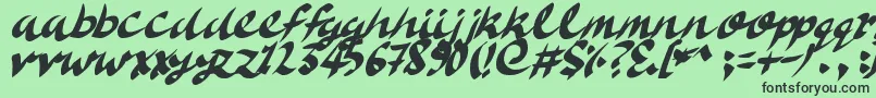 DeliciousDoom Font – Black Fonts on Green Background