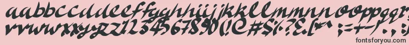 DeliciousDoom Font – Black Fonts on Pink Background