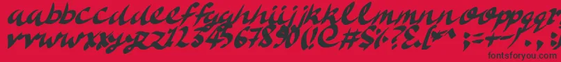 DeliciousDoom Font – Black Fonts on Red Background