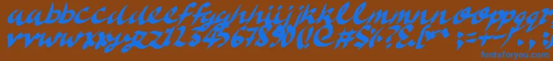 Шрифт DeliciousDoom – синие шрифты на коричневом фоне