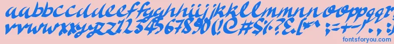 Шрифт DeliciousDoom – синие шрифты на розовом фоне