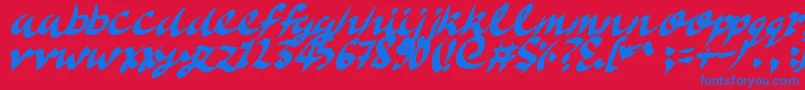 Шрифт DeliciousDoom – синие шрифты на красном фоне