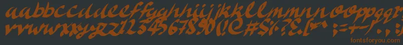 Шрифт DeliciousDoom – коричневые шрифты на чёрном фоне