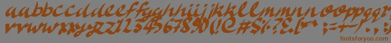 DeliciousDoom Font – Brown Fonts on Gray Background
