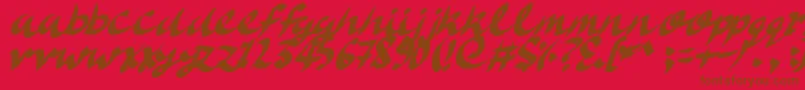 Шрифт DeliciousDoom – коричневые шрифты на красном фоне
