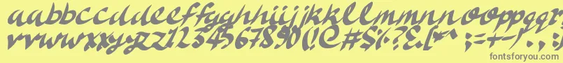 DeliciousDoom Font – Gray Fonts on Yellow Background