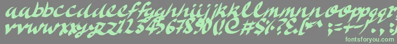Шрифт DeliciousDoom – зелёные шрифты на сером фоне