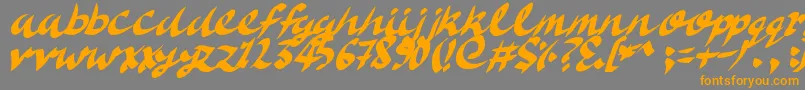 DeliciousDoom Font – Orange Fonts on Gray Background