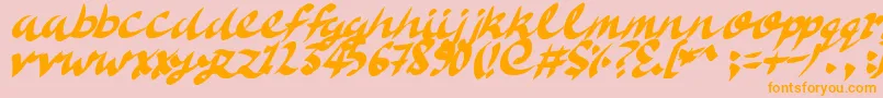 DeliciousDoom Font – Orange Fonts on Pink Background