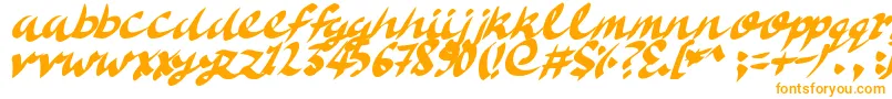 Шрифт DeliciousDoom – оранжевые шрифты на белом фоне