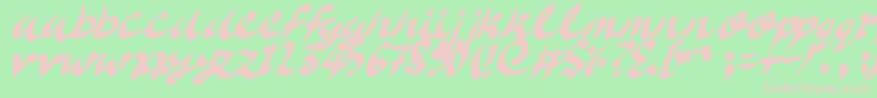 Шрифт DeliciousDoom – розовые шрифты на зелёном фоне