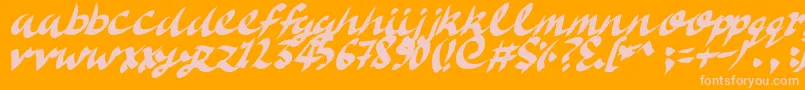 Шрифт DeliciousDoom – розовые шрифты на оранжевом фоне