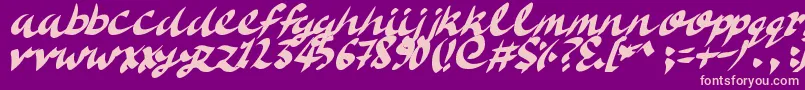 Шрифт DeliciousDoom – розовые шрифты на фиолетовом фоне