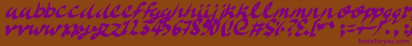 DeliciousDoom Font – Purple Fonts on Brown Background