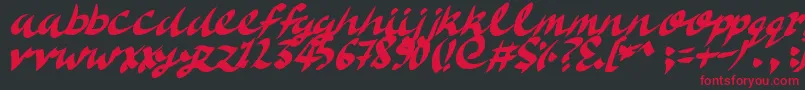 DeliciousDoom-Schriftart – Rote Schriften auf schwarzem Hintergrund