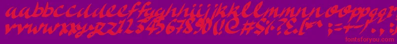 fuente DeliciousDoom – Fuentes Rojas Sobre Fondo Morado