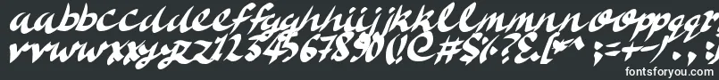 DeliciousDoom Font – White Fonts on Black Background