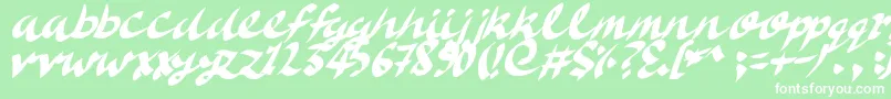 DeliciousDoom Font – White Fonts on Green Background