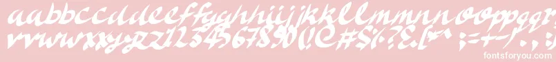 Шрифт DeliciousDoom – белые шрифты на розовом фоне