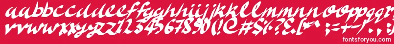 DeliciousDoom Font – White Fonts on Red Background