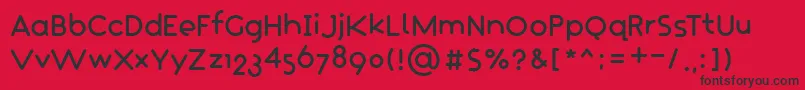 CrapaudGros Font – Black Fonts on Red Background