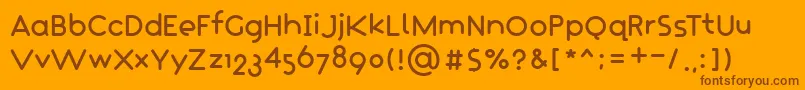 CrapaudGros Font – Brown Fonts on Orange Background