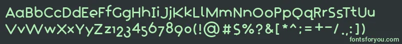 CrapaudGros-fontti – vihreät fontit mustalla taustalla