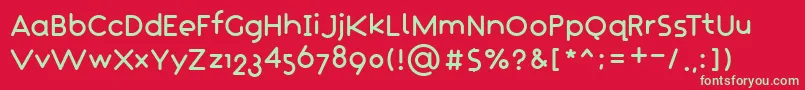 CrapaudGros Font – Green Fonts on Red Background
