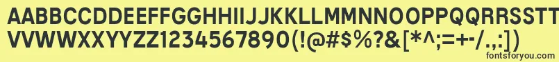 MixolydianTitlingRg Font – Black Fonts on Yellow Background