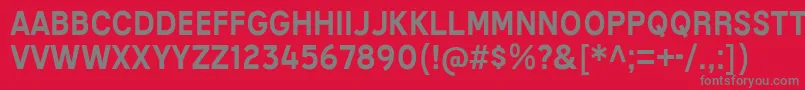 フォントMixolydianTitlingRg – 赤い背景に灰色の文字