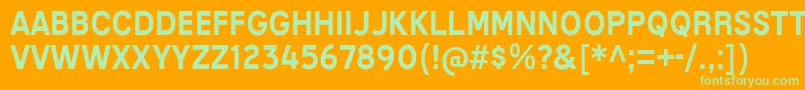 MixolydianTitlingRg-Schriftart – Grüne Schriften auf orangefarbenem Hintergrund