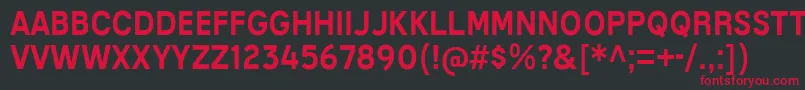 MixolydianTitlingRg Font – Red Fonts on Black Background