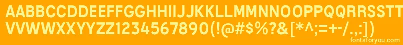 MixolydianTitlingRg Font – Yellow Fonts on Orange Background