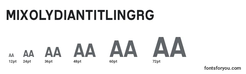 Размеры шрифта MixolydianTitlingRg