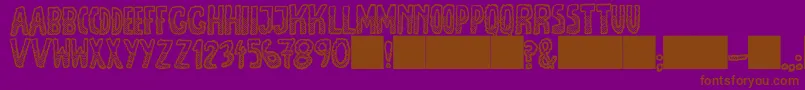 JmhEscamasWhiteDown Font – Brown Fonts on Purple Background