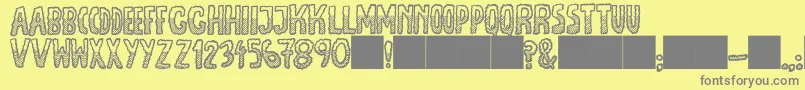 Подробнее о шрифте JmhEscamasWhiteDown Шрифт JmhEscamasWhiteDown – серые шрифты на жёлтом фоне