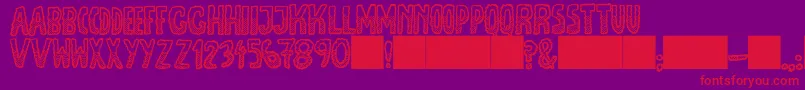 JmhEscamasWhiteDown Font – Red Fonts on Purple Background