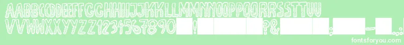 JmhEscamasWhiteDown Font – White Fonts on Green Background